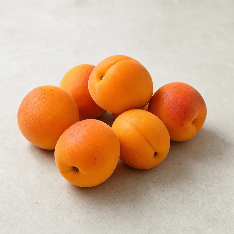 Apricots on a neutral surface