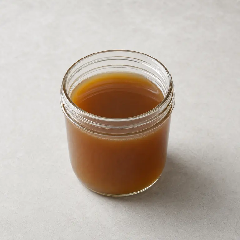 Beef broth (opened) on a neutral surface