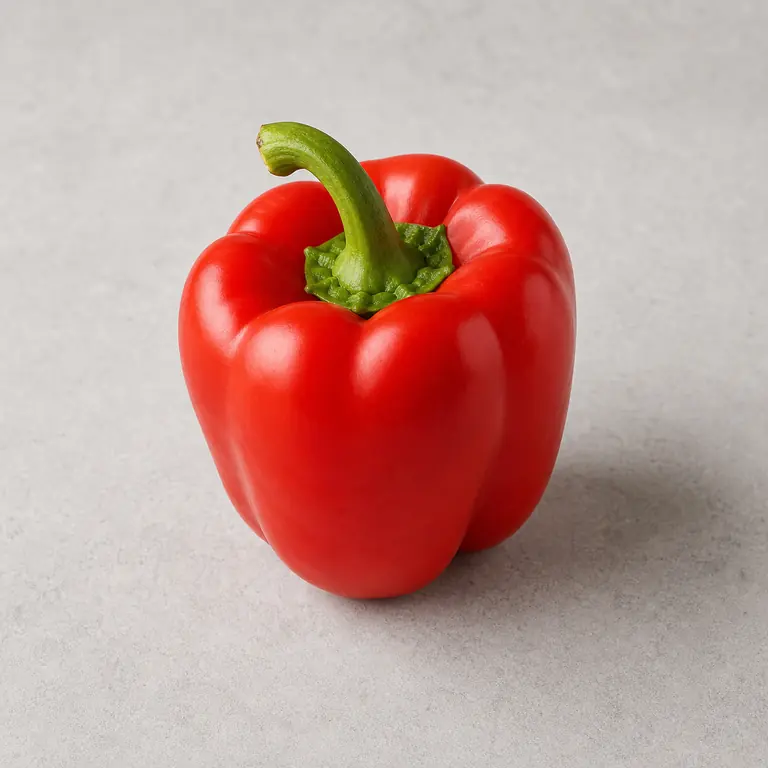 Bell pepper on a neutral surface