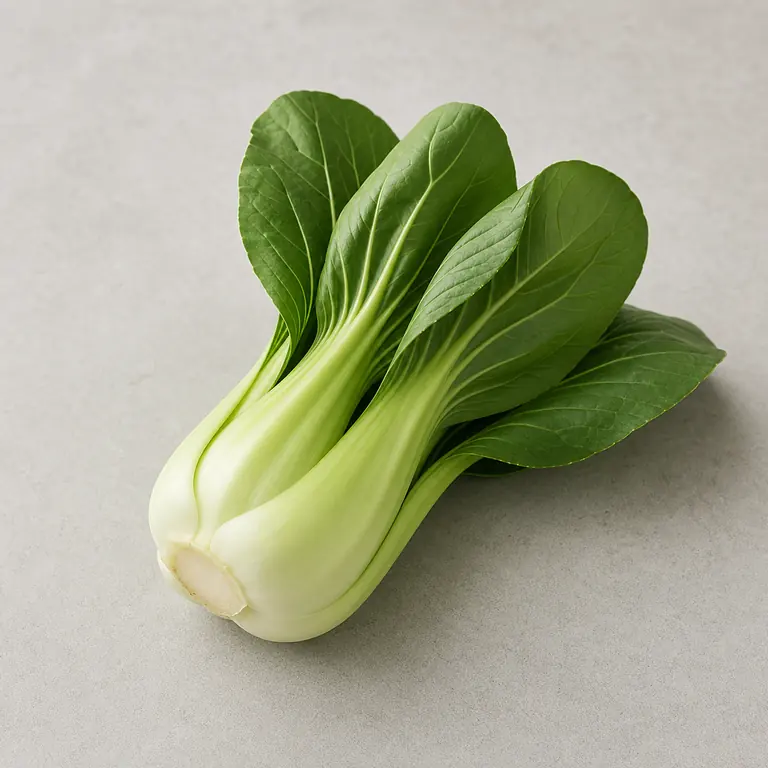 Bok choy on a neutral surface