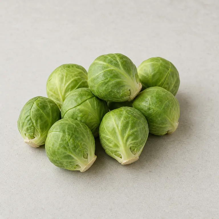 Brussels sprouts on a neutral surface