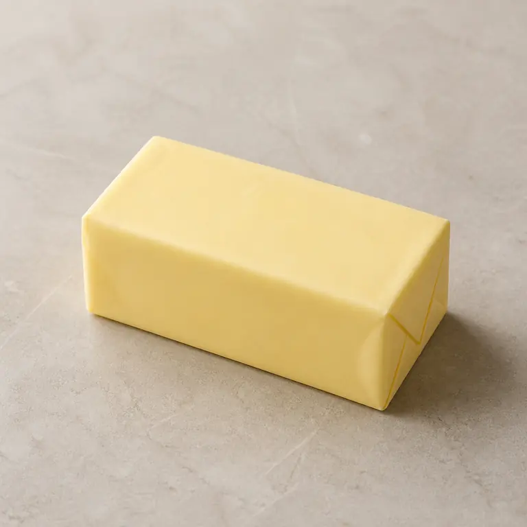 Butter on a neutral surface