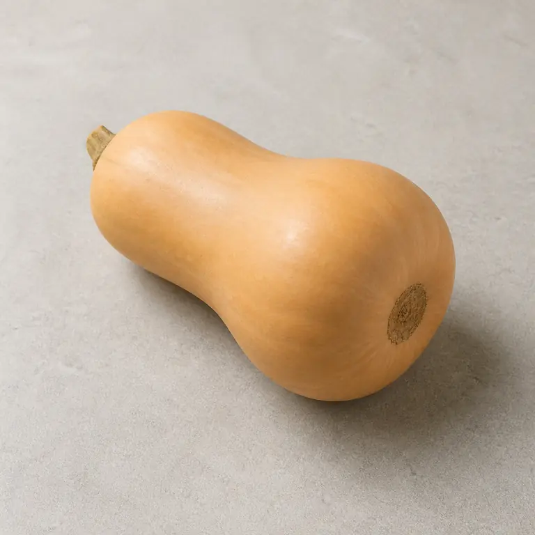 Butternut squash on a neutral surface