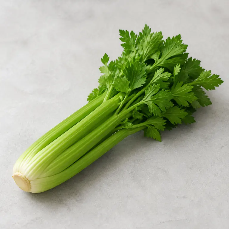 Celery on a neutral surface