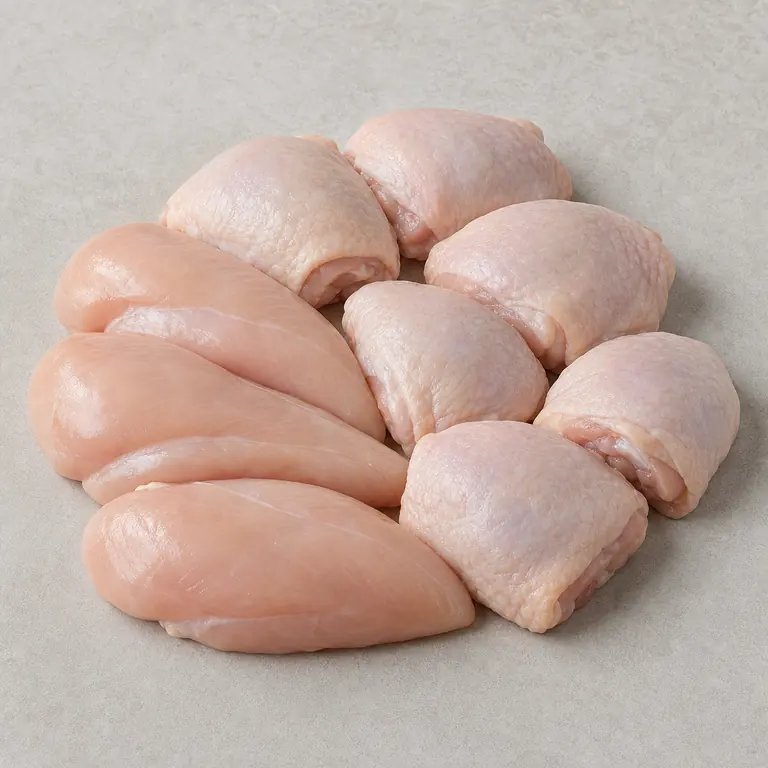 Chicken (raw) on a neutral surface
