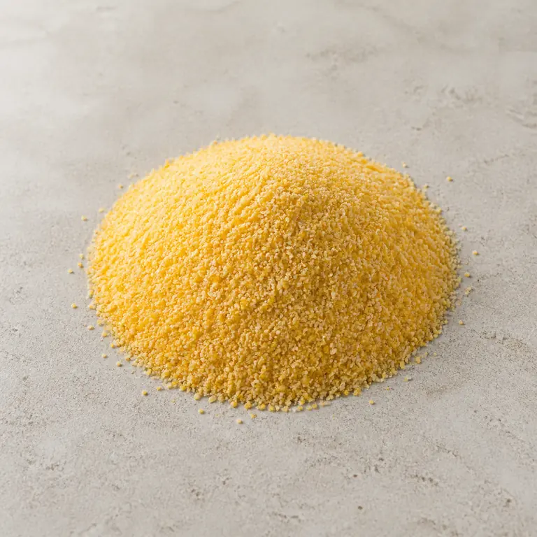 Cornmeal (dry) on a neutral surface