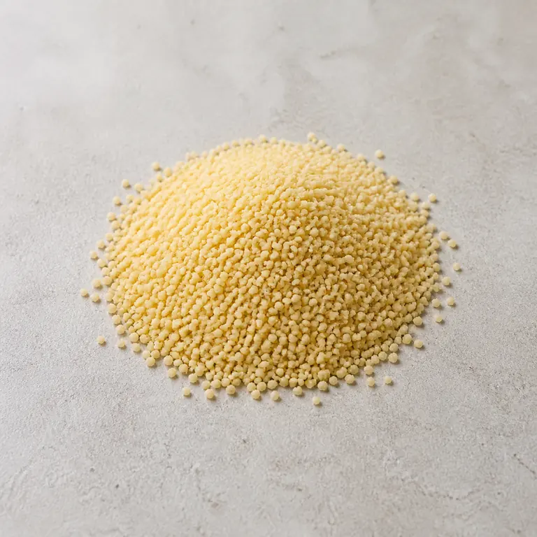 Couscous (dry) on a neutral surface