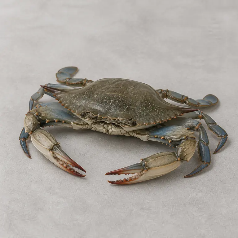 Crab (raw) on a neutral surface