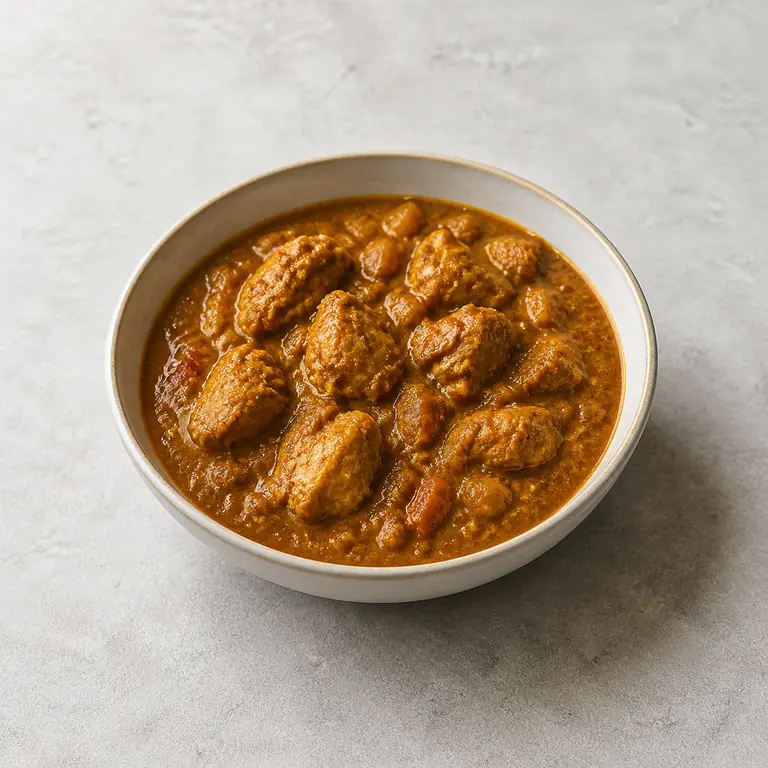 Curry (cooked) on a neutral surface