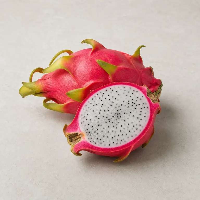 Dragon fruit on a neutral surface