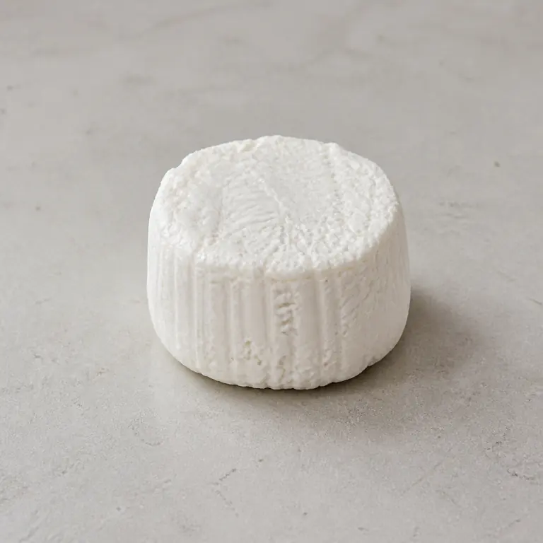 Goat cheese on a neutral surface