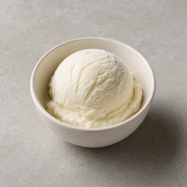 Ice cream on a neutral surface