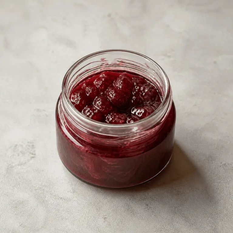 Jam (opened) on a neutral surface
