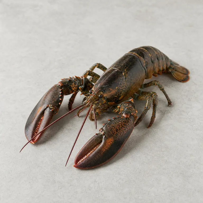 Lobster (raw) on a neutral surface