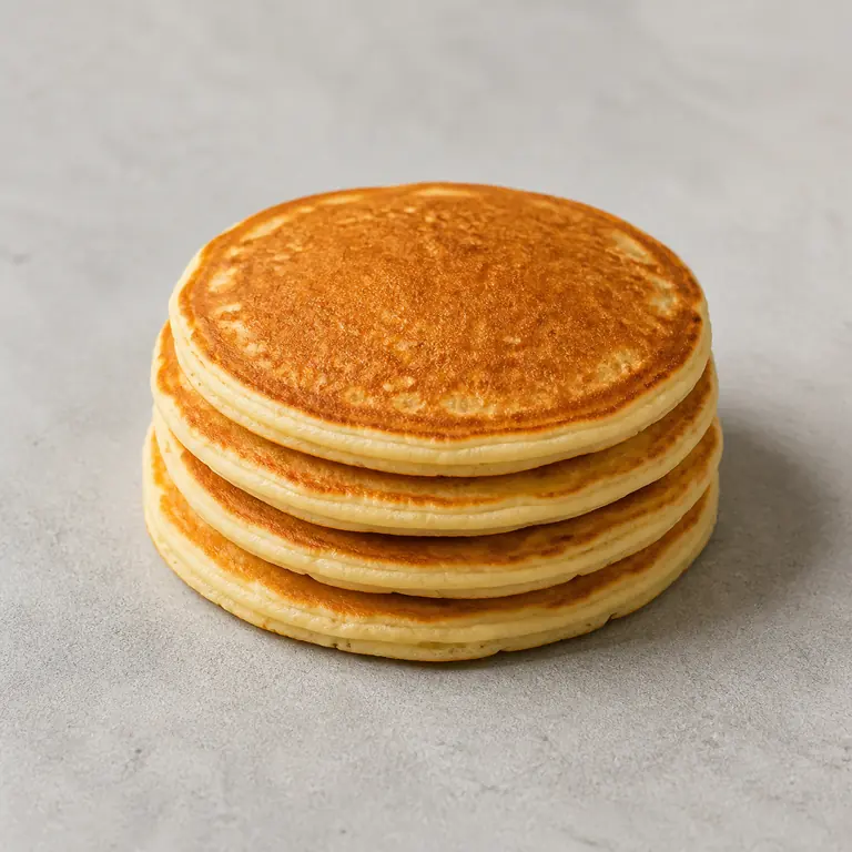 Pancakes (cooked) on a neutral surface