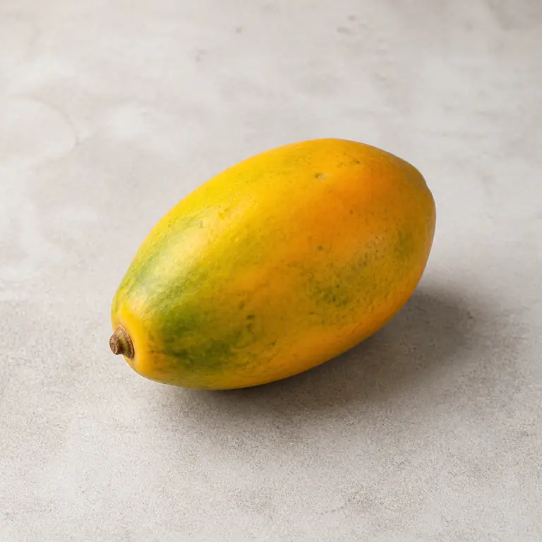 Papaya on a neutral surface
