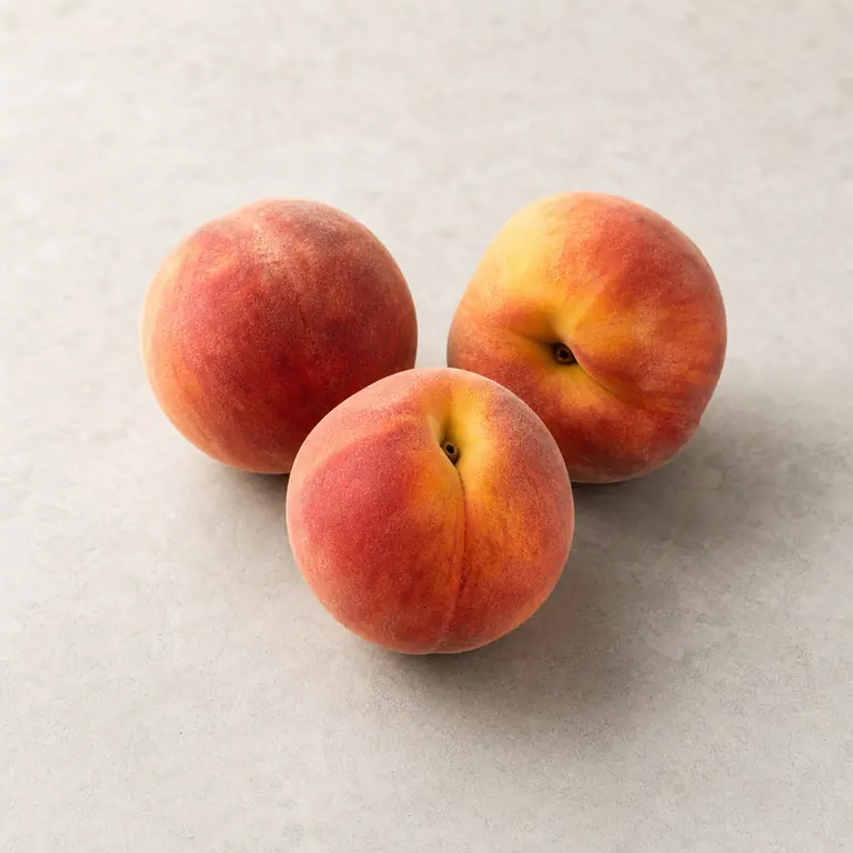 Peaches on a neutral surface