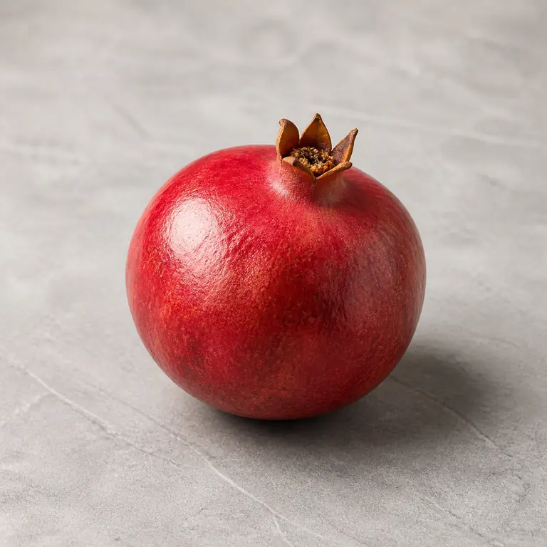 Pomegranate on a neutral surface