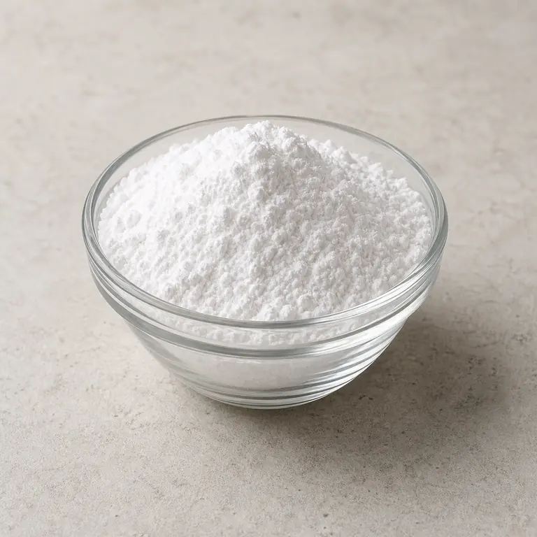 Powdered sugar on a neutral surface