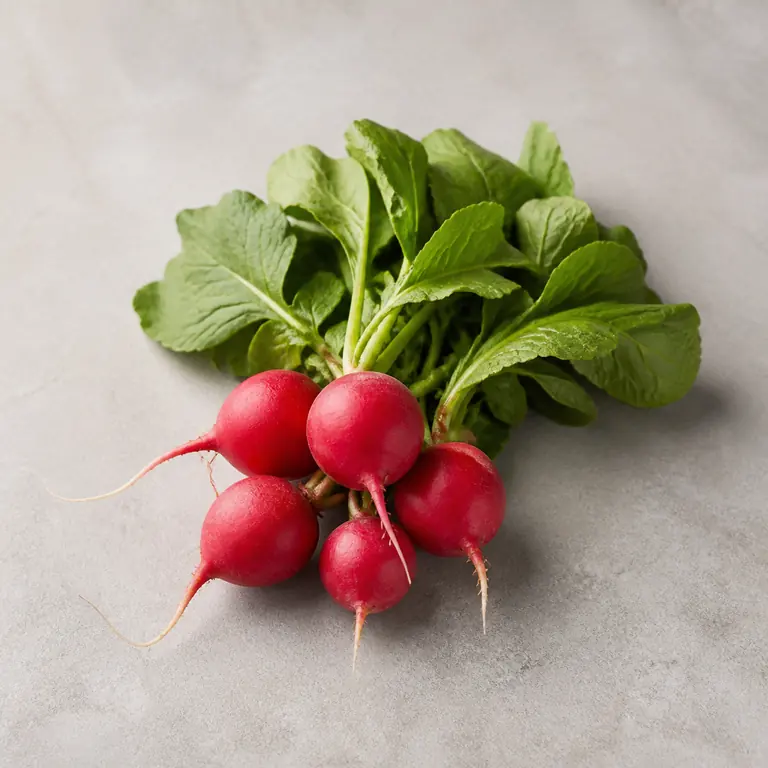 Radishes on a neutral surface