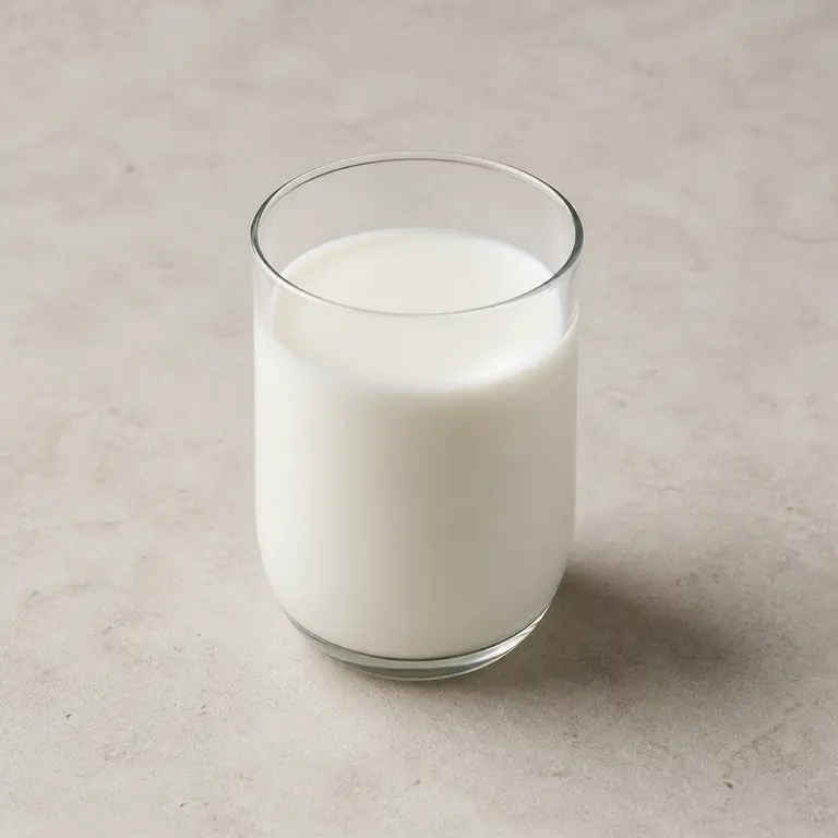 Skim milk on a neutral surface