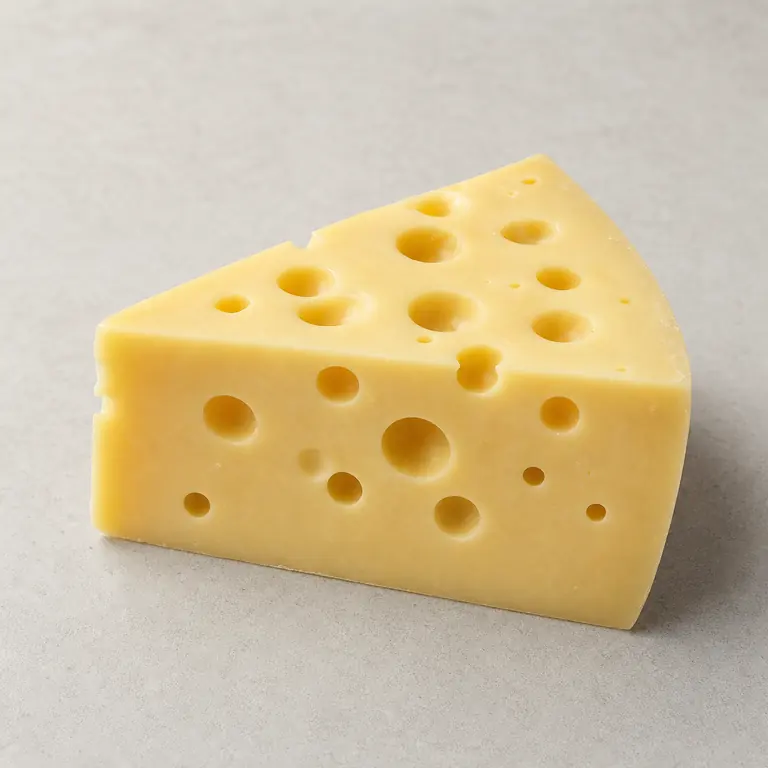 Swiss cheese on a neutral surface