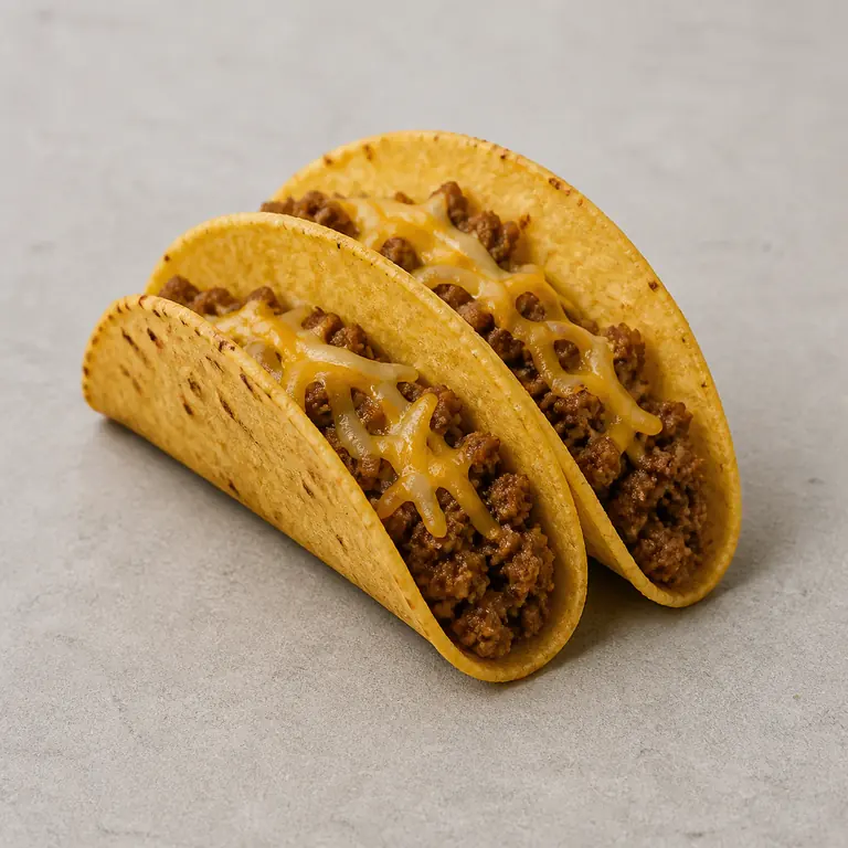 Tacos (cooked filling) on a neutral surface