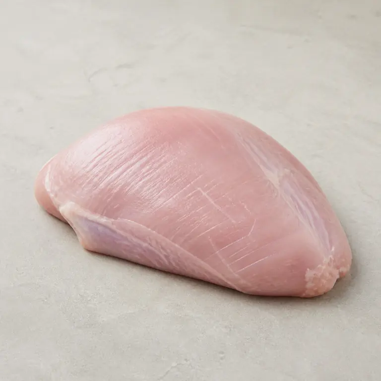 Turkey breast (raw) on a neutral surface