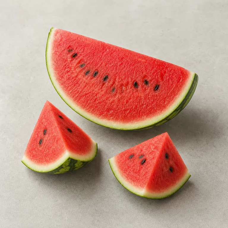 Watermelon (cut) on a neutral surface